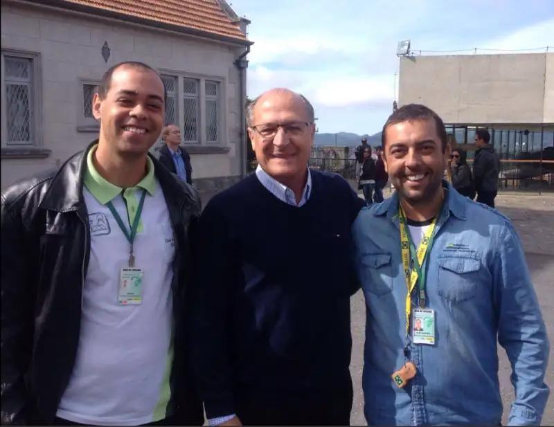 Da direita para esquerda, Márcio Silva, Geraldo Alckimn e Alex Martins